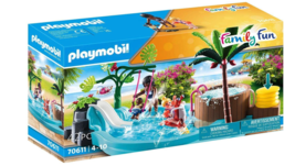PLAYMOBIL 70611 Children&#39;s pool with whirlpool Slide Swing  NEW 2021 - £35.95 GBP