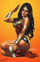 Elias Chatzoudis SIGNED JLA Justice League DC Comic Art Print ~ Wonder Woman - £23.35 GBP