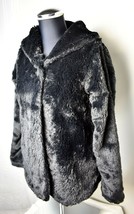 Patagonia Black Faux Fur Shawl Collar Two-Button Lined Swing Coat - Girl... - $56.95