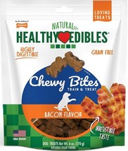 Nylabone Natural Healthy Edibles Bacon Chewy Bites Dog Treats - £23.38 GBP