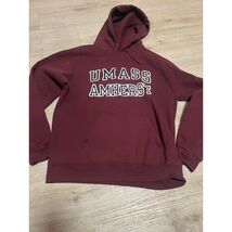 Champion UMass Amherst Hoodie Mens Medium Maroon Vtg Sz M NCAA Pulloverr - $26.73