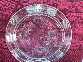 Vintage Clear Sharon Depression Glass Cake Plate Footed - £15.94 GBP