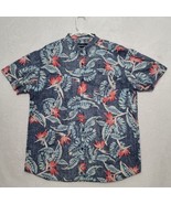 Molokai Surf Co Hawaiian Shirt Men&#39;s Sz 2XL Short Sleeve Inside out Flor... - £17.18 GBP