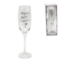 Juliana Personalised Happy 40th Birthday Champagne Glass Flute in Gift Box G3184 - £15.27 GBP