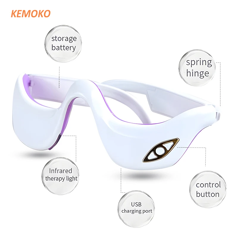 EMS Eye Relax Massager Micro-Current Pulse 3D Heating Therapy Acupressure - £26.80 GBP+