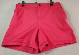 Old Navy Chino Shorts Womens Small Pink Cotton Pockets High Rise Elastic Waist - £10.59 GBP