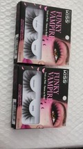 KISS Halloween Limited Edition Funky Vampire False Eyelashes 2 Pairs 91088  - $9.79