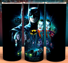 90s Batman and Joker Coffee Cup  Mug Tumbler 20oz with lid and straw - £14.92 GBP