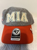 NEW MIAMI DOLPHINS &#39;47 BRAND STONEY CLOVER LANE CLEAN UP BLOCK WOOL HAT - $20.78