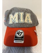 NEW MIAMI DOLPHINS &#39;47 BRAND STONEY CLOVER LANE CLEAN UP BLOCK WOOL HAT - $388.21 MXN