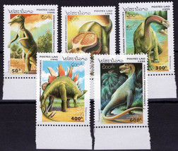 ZAYIX Laos 1208-1212 MNH Dinosaurs 100323S02 - £4.72 GBP