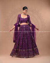 Magenta lehenga choli set for womens,designer lehenga choli with dupatta... - $72.00