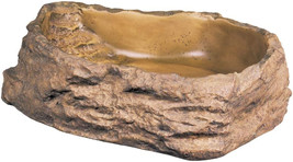 Exo Terra Granite Rock Reptile Water Dish Large - 1 count Exo Terra Gran... - $39.45