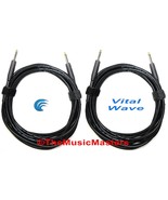 (2) UltraPro 18ft 1/4&quot; Instrument Guitar Bass Amp Keyboard Audio Cable C... - £25.78 GBP