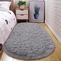 Oval Fluffy Ultra Soft Area Rugs For Bedroom Plush Shaggy Carpet For, By Junovo. - £25.51 GBP