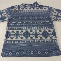 Pebble Court Men's White & Blue 3/4 Sleeve Pullover Sweatshirt Size Medium image 5