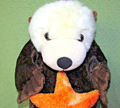 18&quot; Sea Otter Petting Zoo Plush Stuffed Animal Brown Tan Orange Star Fish Toy - £12.72 GBP