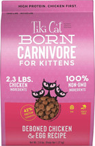 Tiki Pet Cat Carnivore Kitten Grain Free Chicken and Eggs 2.8lbs. - £34.77 GBP