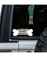 MHDStickerCo I Love My Husky Doodle Dog Bone Vinyl Decal Sticker Custom ... - £4.47 GBP