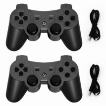 2X Wireless Bluetooth Video Game Controller Pad For Ps3 Playstation 3,Black - £22.01 GBP