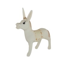 Vintage Donkey Miniature Figurine Ceramic Smiling Kitsch Nativity - £15.97 GBP