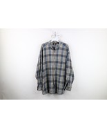 Vintage 90s Streetwear Mens XL Faded Cotton Knit Band Collar Button Shir... - $915.29 MXN
