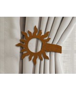 Flaming Sun Drapery Holdback in Black Rust or Unpainted - $39.00