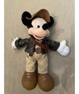 Mickey Mouse 12&quot; Disney Indiana Jones style adventurer outfit plush doll - £19.75 GBP