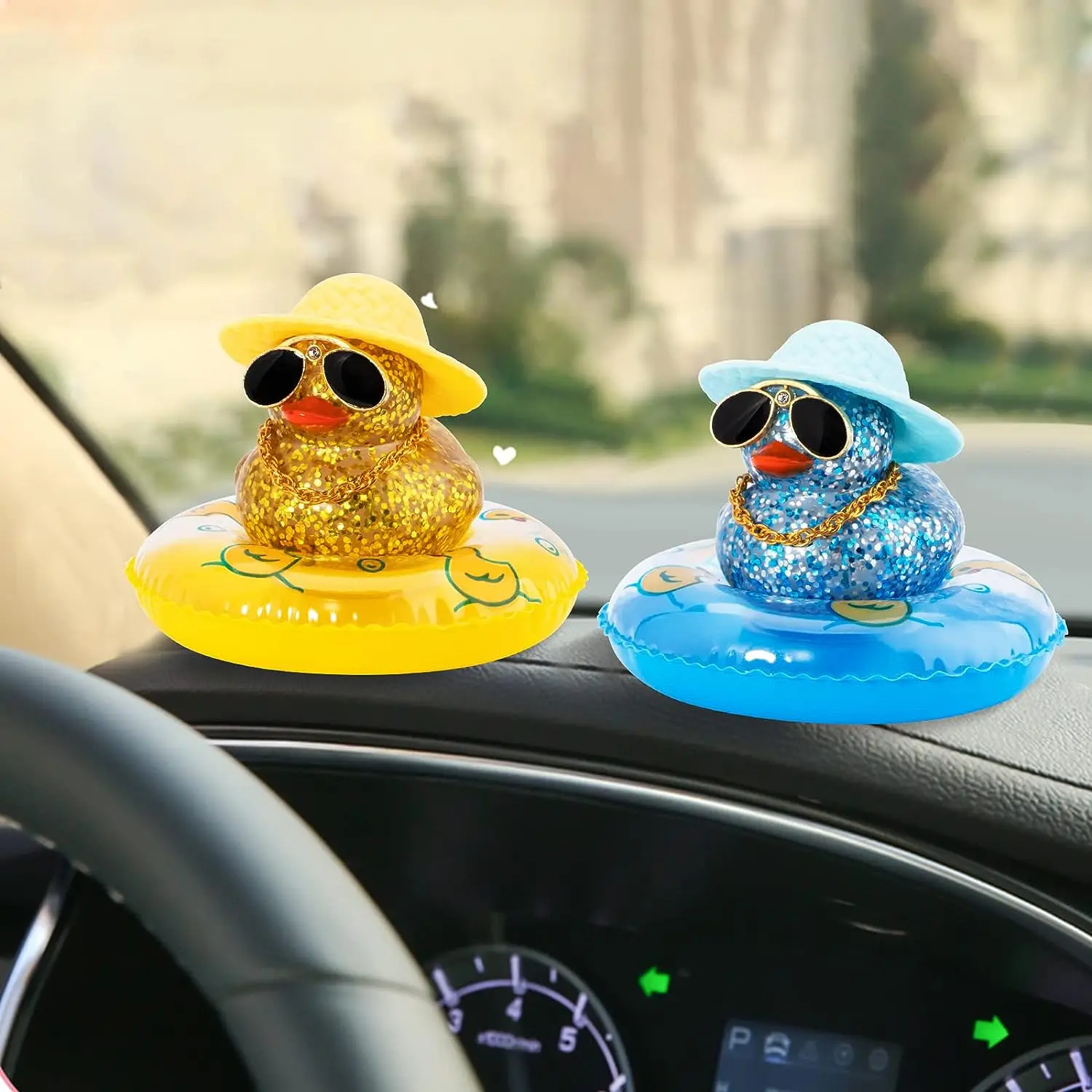 Car Duck Ornament Dashboard Decorations Rubber Duck Car for Car Dashboard - £8.62 GBP+