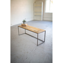 Kalalou 48 x 16 x 18 in. Iron &amp; Recycled Wood Bench - $233.45
