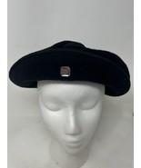 Jean Charles Brosseau Wool Beret Hat Cap Black Crystal Womens Sz S/M - £27.21 GBP