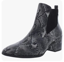 Anne Klein Parson Womens SLIP-ON Ankle Boots Shoes 7 M (B,M) Reptile Embossed - £46.52 GBP