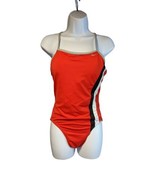 Nike Womens Solid Poly Cut-Out Tank Swimsuit Red White Black Size 10 - £14.11 GBP