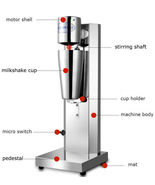New 110V 18000RMP Single Head Milkshake Machine for milk tea mixer free ... - $2,169.73 MXN