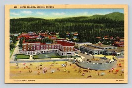 Vicino Al Mare Hotel Trails End Prominade Oregon O Unp Lino Cartolina P12 - £8.89 GBP