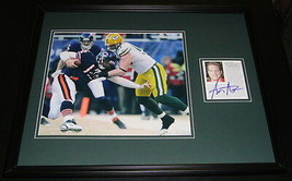 AJ Hawk Signed Framed 16x20 Photo Display Packers OSU - £86.77 GBP