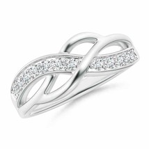 Angara Natural 1.85mm White Diamond Fashion Ring in Sterling Silver (Size-7) - £365.40 GBP