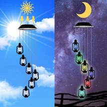 Changing Solar Powered Lanterns Wind Chime Wind Mobile LED Light - £25.61 GBP