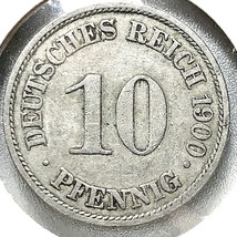 1900 A German Empire 10 Pfennig Coin - $3.95