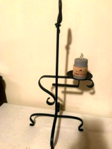 Wrought iron candle holder w/led candle - £39.53 GBP