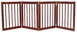 Dynamic Accents 42223 - 32 Inch 4 Panel Free Standing EZ Gate - Mahogany - £193.89 GBP