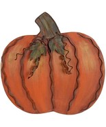 Metal Pumpkin Sign Thanksgiving Fall Decor Rustic Free Standing Flat Pum... - £16.38 GBP