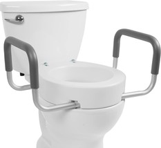 Vive Toilet Seat Riser With Handles - Raised Toilet Seat With Padded Arms For - £78.06 GBP
