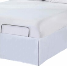 Bed Maker&#39;S Wrap-Around Microfiber Bed Skirt For Adjustable Beds,, White - $614.55 MXN