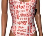 Coca-Cola International Languages World Logos One Piece Swimsuit Small S... - £14.16 GBP