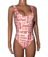 Coca-Cola International Languages World Logos One Piece Swimsuit Small S... - £14.19 GBP