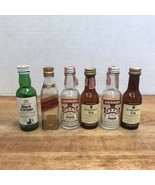 6 Vintage Mini Airplane Shooter Liquor Bottle Smirnof Seagram Johnnie Wa... - $13.20 CAD