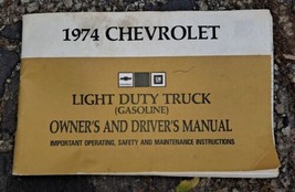 1974 CHEVROLET LIGHT DUTY TRUCK OWNERS &amp; DRIVERS MANUAL GASOLINE - $18.69