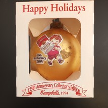 Campbells Merry Christmas Ball Ornament 1994 Kids 125th Anniversary Glass in Box - £3.11 GBP