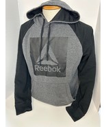 Reebok Pullover Fleece Lined Warm Hoodie Adult Large Big Graphic Logo Bl... - $25.61 CAD